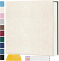 Large 18in Photo Album Self Adhesive 60 Pages - Sturdy Linen Scrapbook