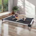 Chew-Proof Elevated Dog Bed 35in x 22in Black - Cool Raised Cot