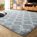 LOCHAS Luxury Shag Area Rug 5x7 ft Geometric Plush - Extra Soft