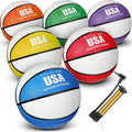 Libima 6 Pcs Size 6 Printed Rubber Basketballs - Practice Set