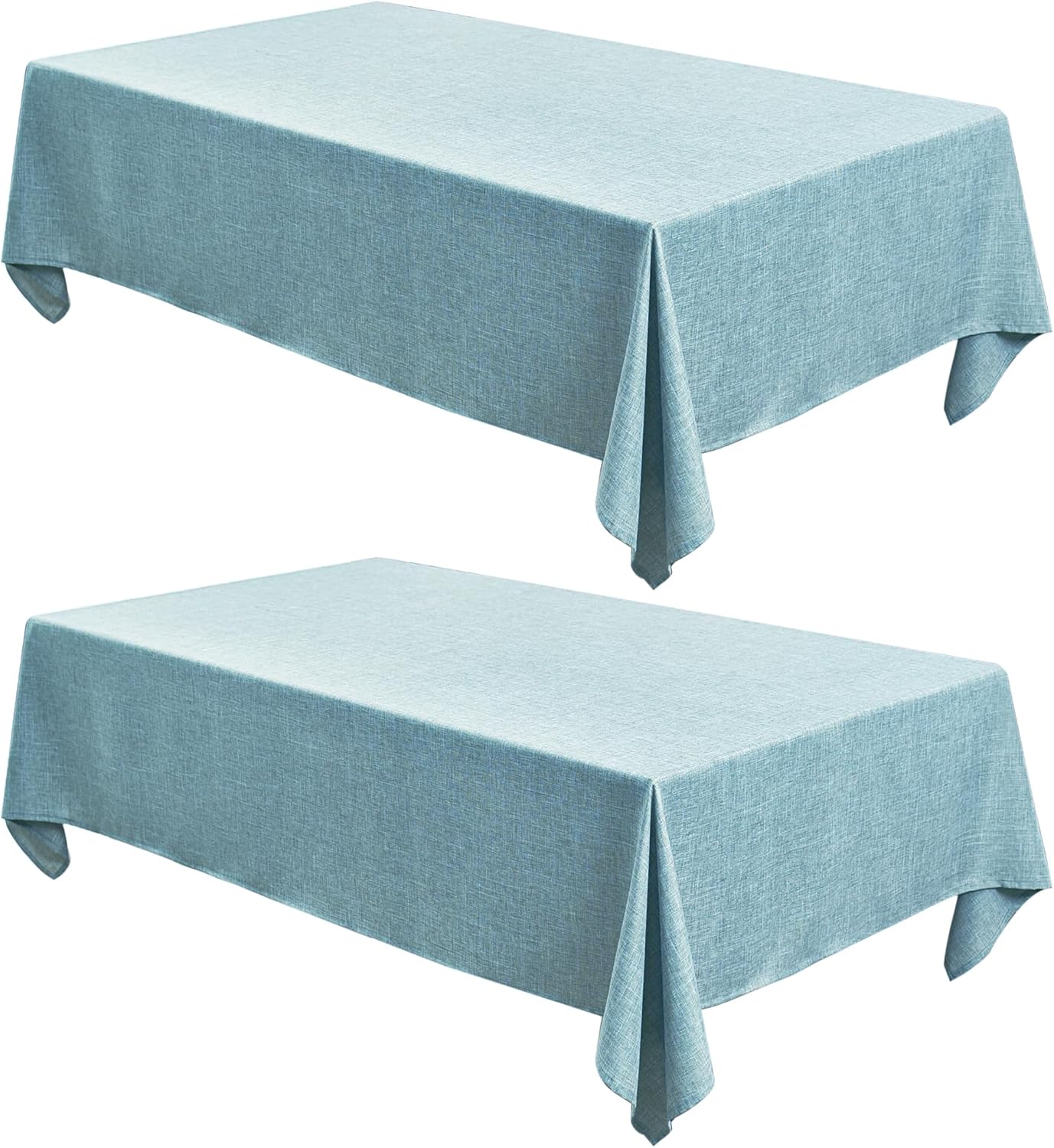 Fitable Faux Linen Tablecloths for 6 Foot Tables - 2 Pack
