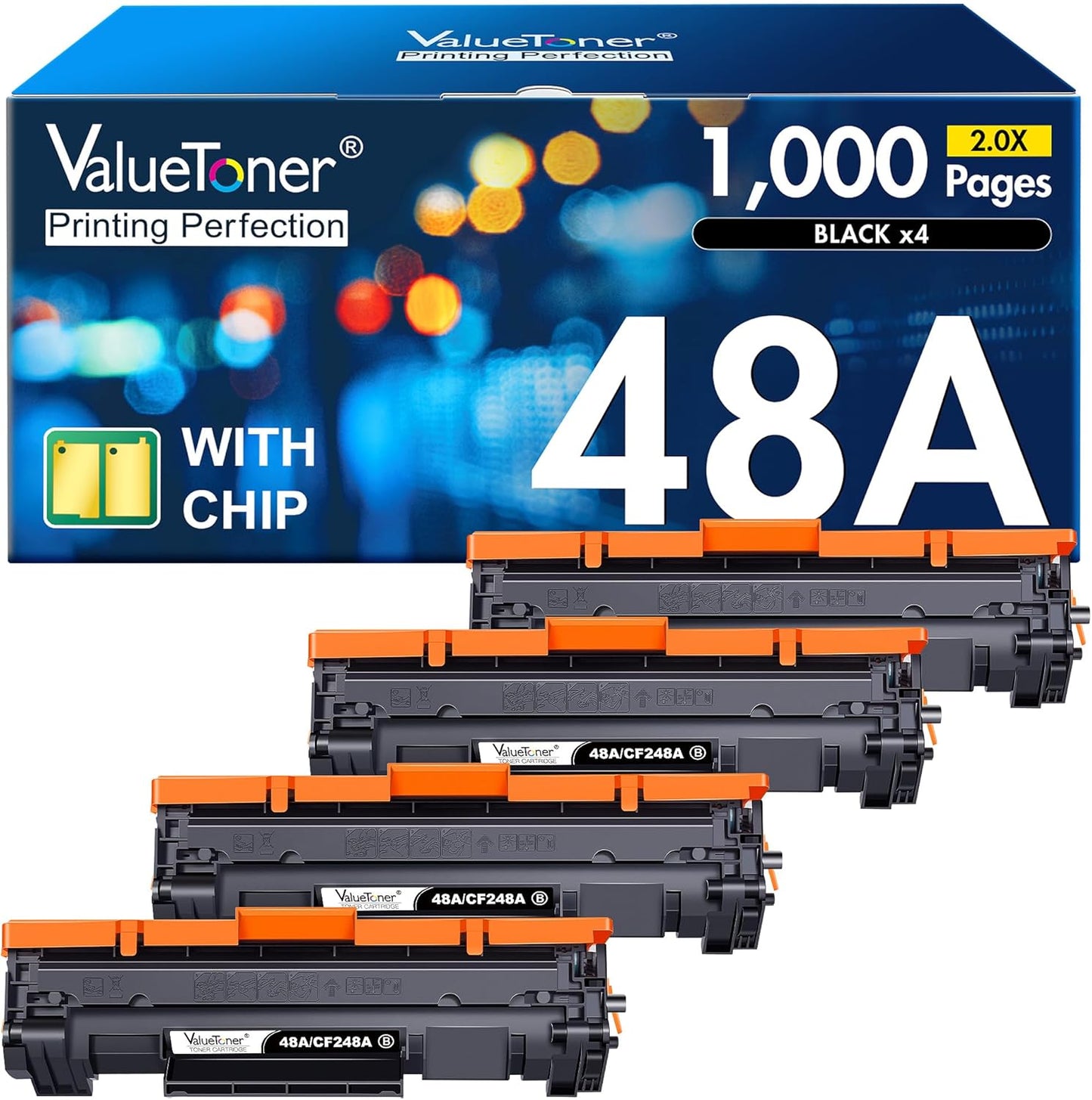 Valuetoner 48A Toner Cartridge Replacement for HP Laser Printers