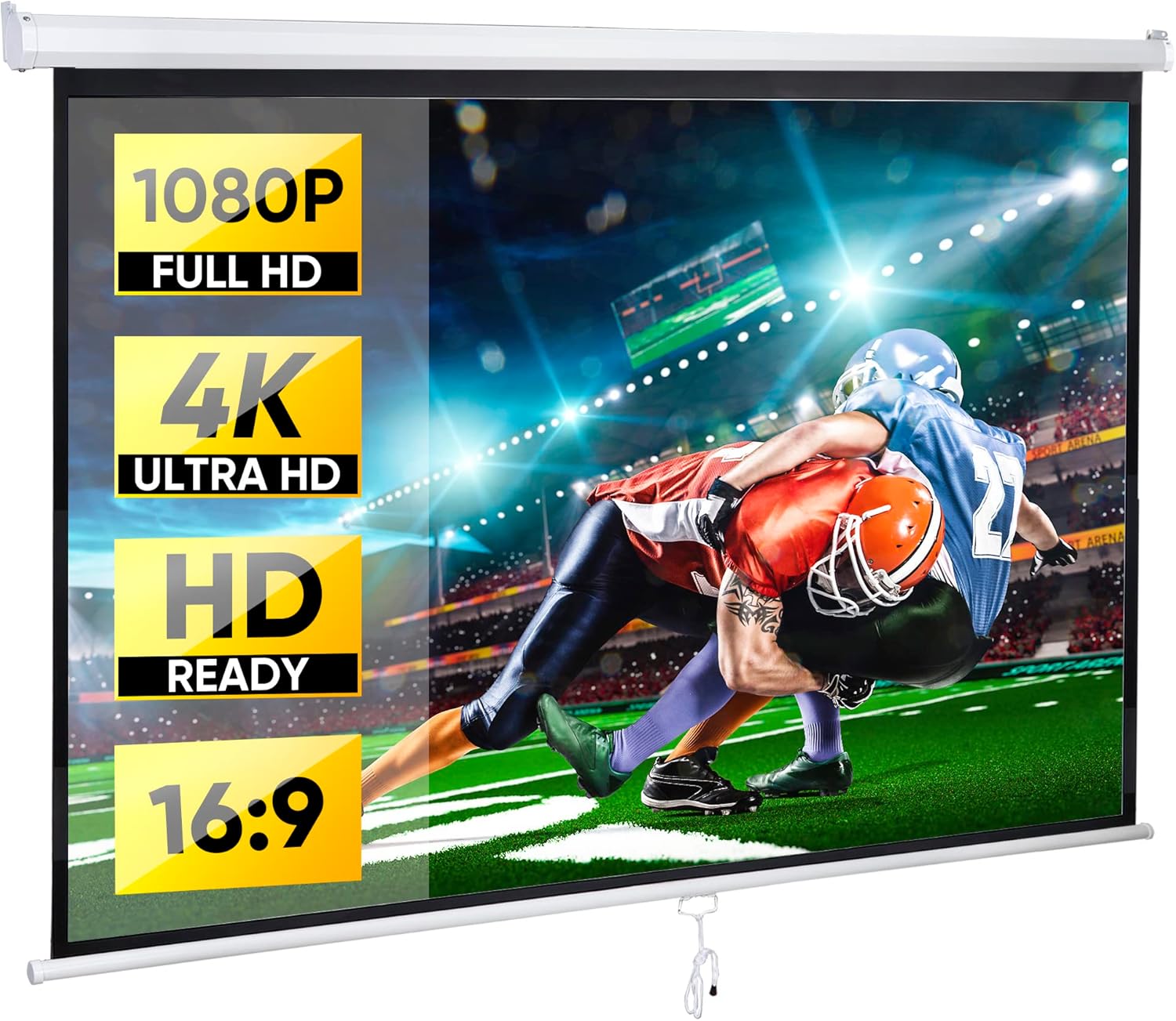 80 Inch HD Projection Screen for Indoor and Outdoor Use