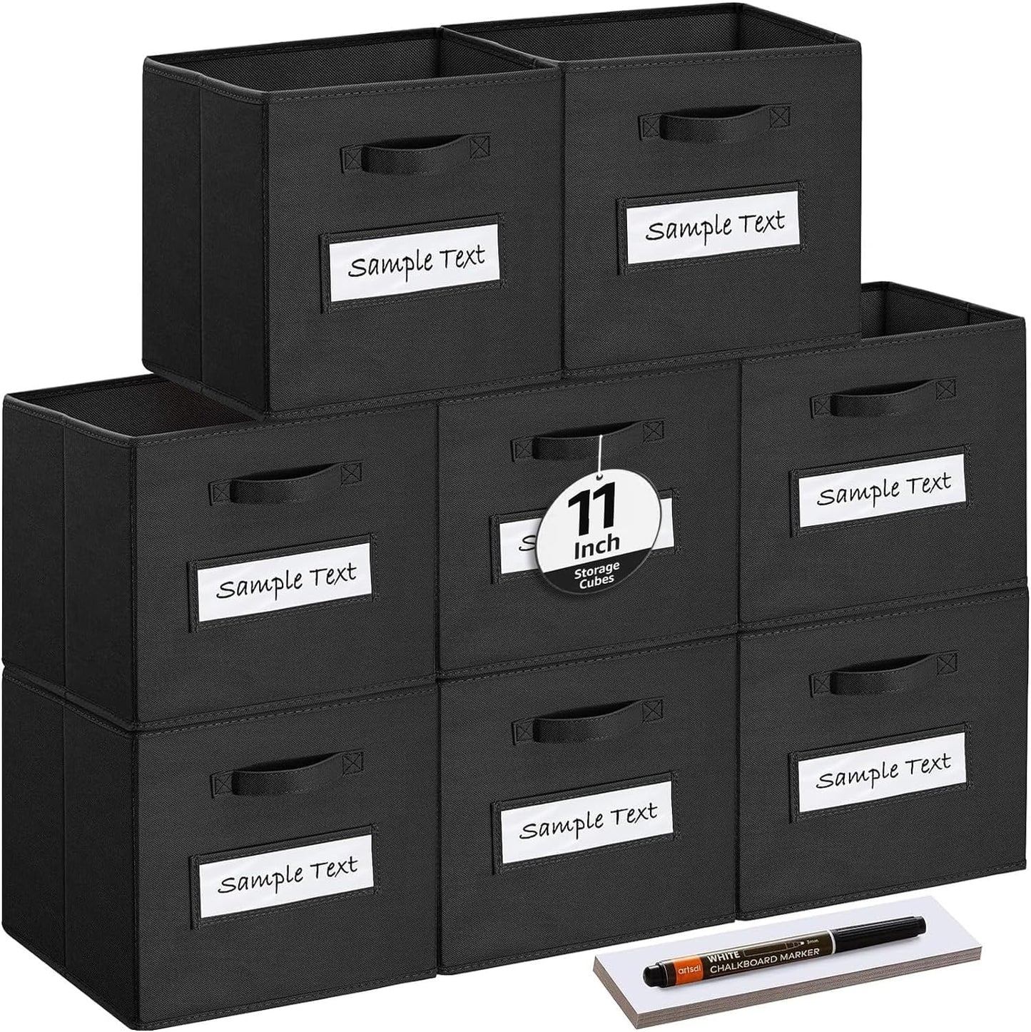 artsdi Fabric Storage Cubes Set of 8 for Home Organization