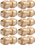 SharkBite 1/2 in Coupling Pack of 10 - Fast Push-to-Connect Repair