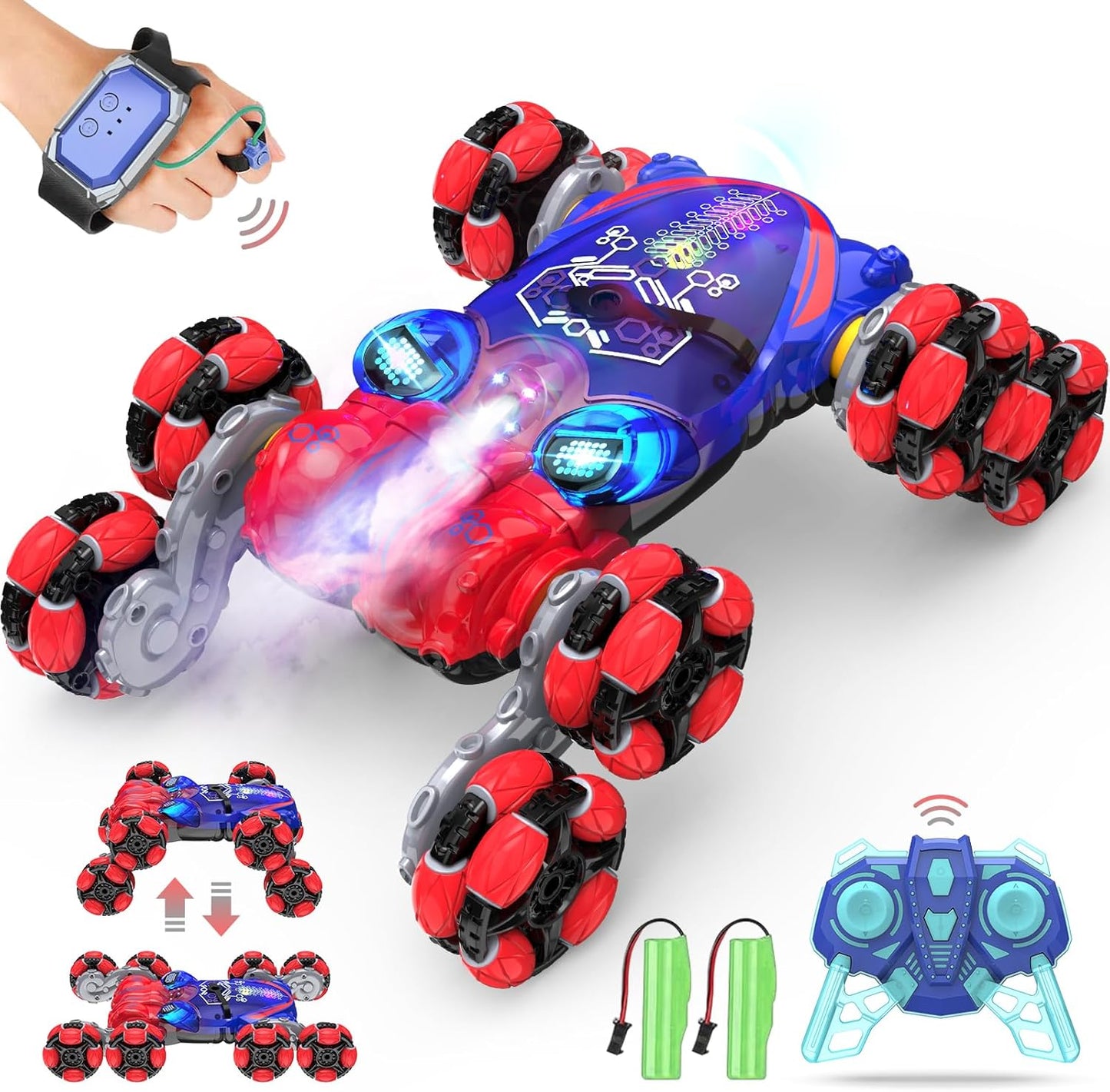 ATHLERIA 8WD Gesture Sensing RC Stunt Car for Boys Age 8-13