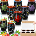 Cantaritos de Barro 6 Pack 12oz Mexican Clay Cups - Fiesta Drinkware