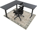 Anidaroel 63in x 51in Modern Coffee Chair Mat for Floors
