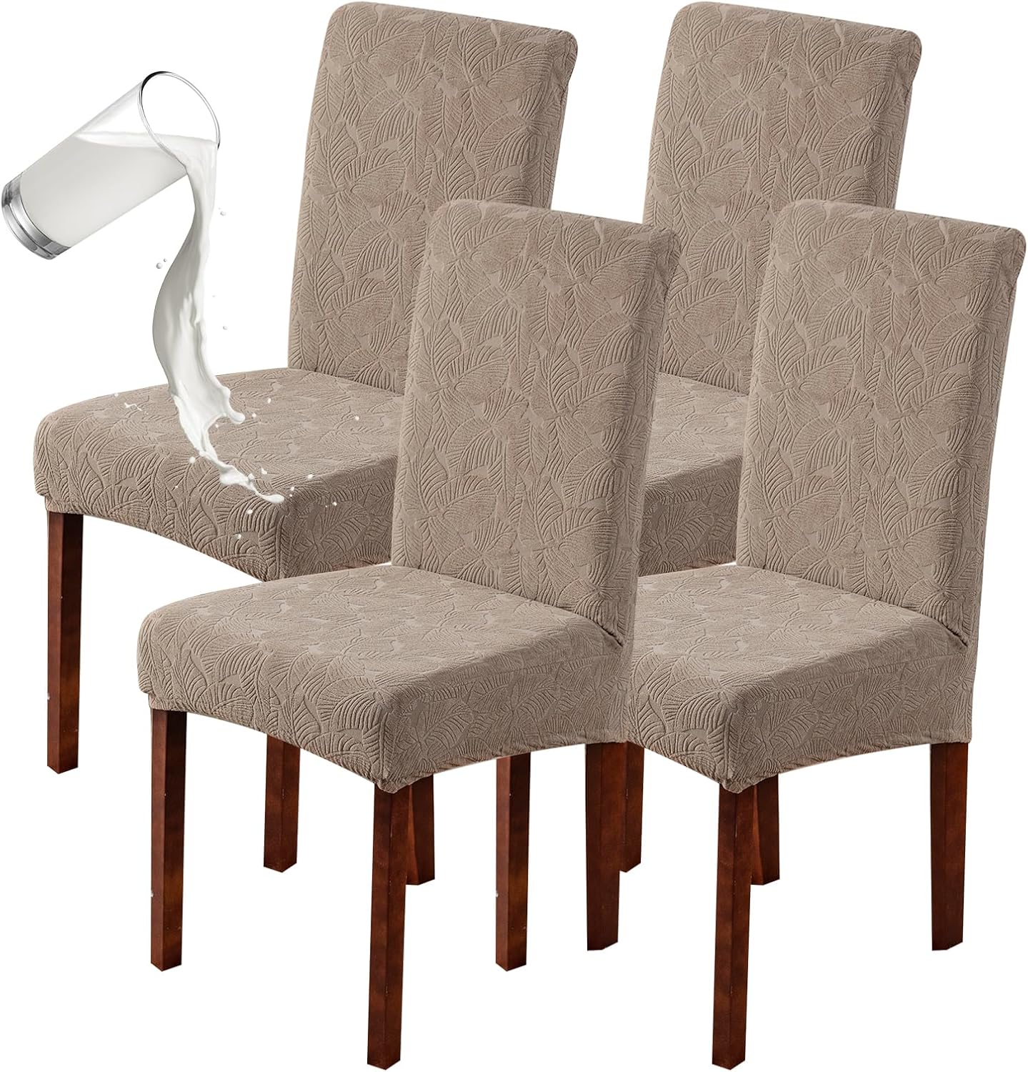 100% Waterproof Dining Room Chair Covers Set of 4 for Protection