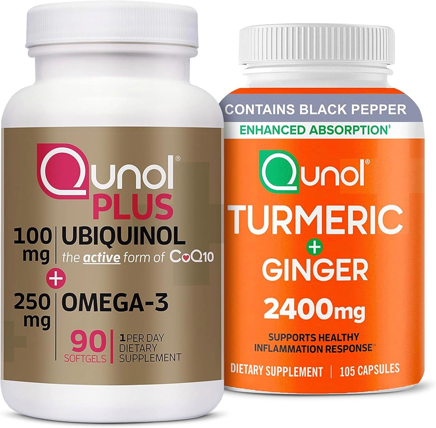 Qunol Plus Ubiquinol CoQ10 and Omega-3 for Heart Health