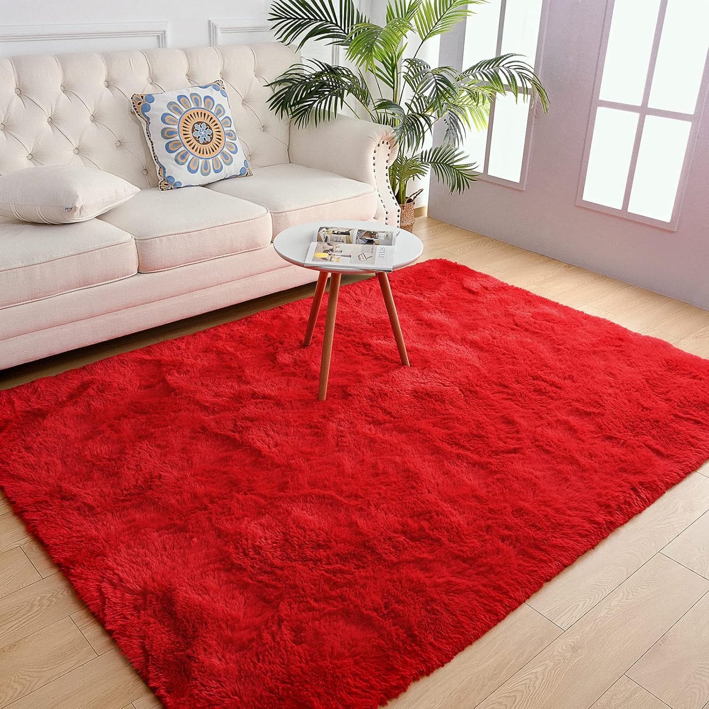 Chicrug Soft Area Rug 8x10 Feet Plush Fluffy Carpet for Home