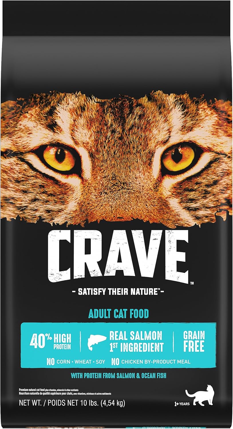 CRAVE Grain Free High Protein Dry Cat Food with Salmon & Fish