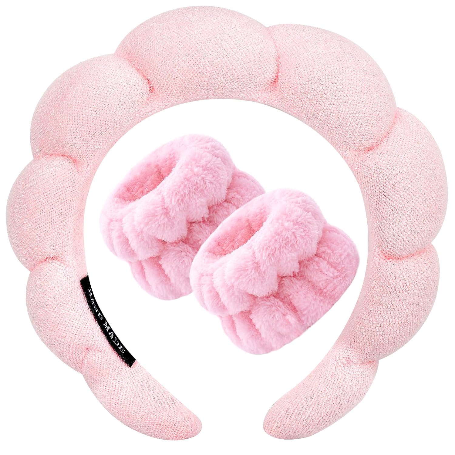 Pink Spa Headband: Soft Terry Cloth for Skincare