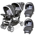 Baby Trend Infant and Toddler Double Stroller & 2 Car Seat Combo