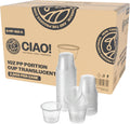 CIAO! 1oz PP Clear Portion Cups Case of 2,500 - Clear, Durable