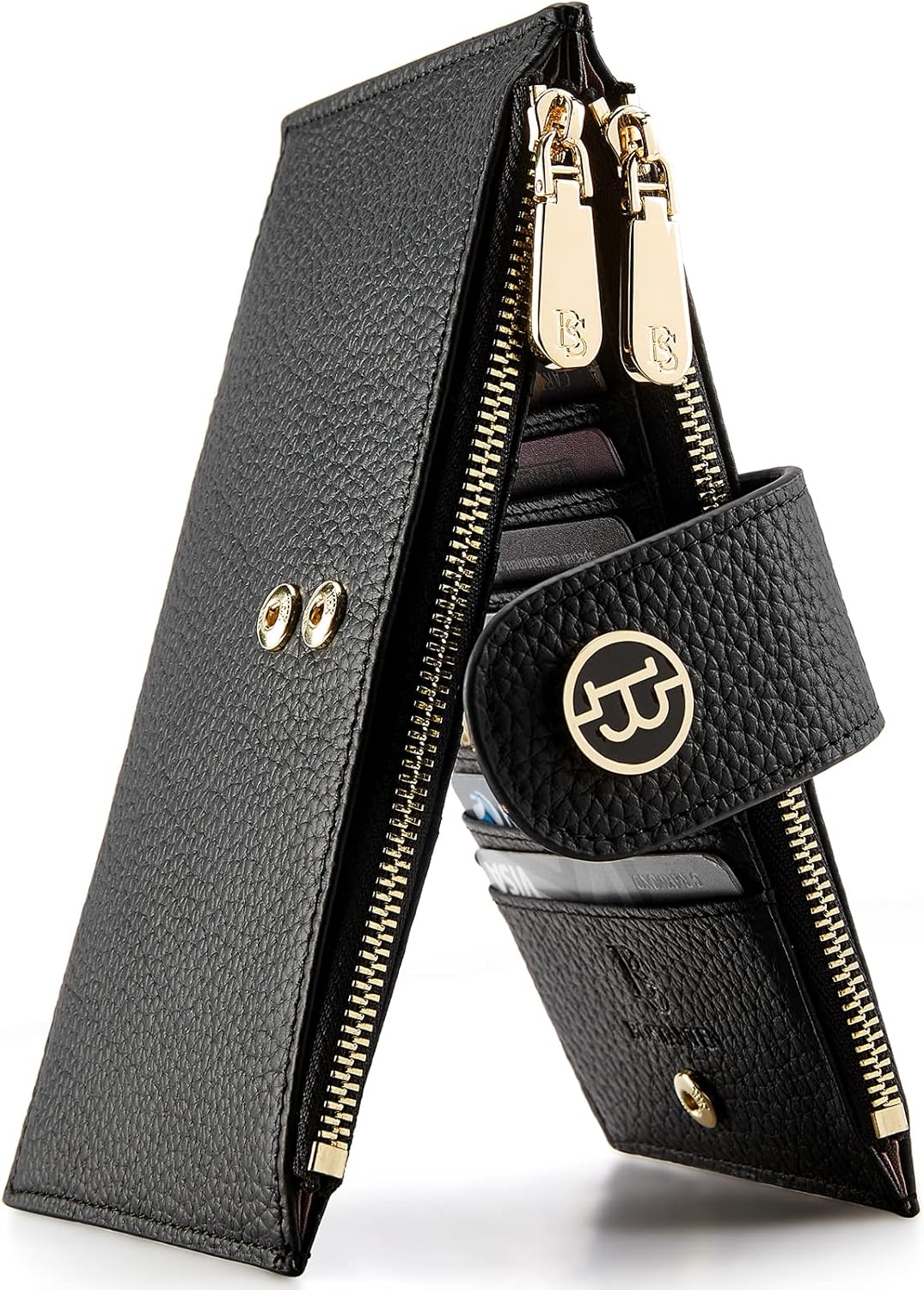 RFID Blocking Leather Wallet for Women - Large Bifold Purse