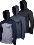 Men's Dry Fit 3-Pack Long Sleeve Active Hoodie - Big & Tall