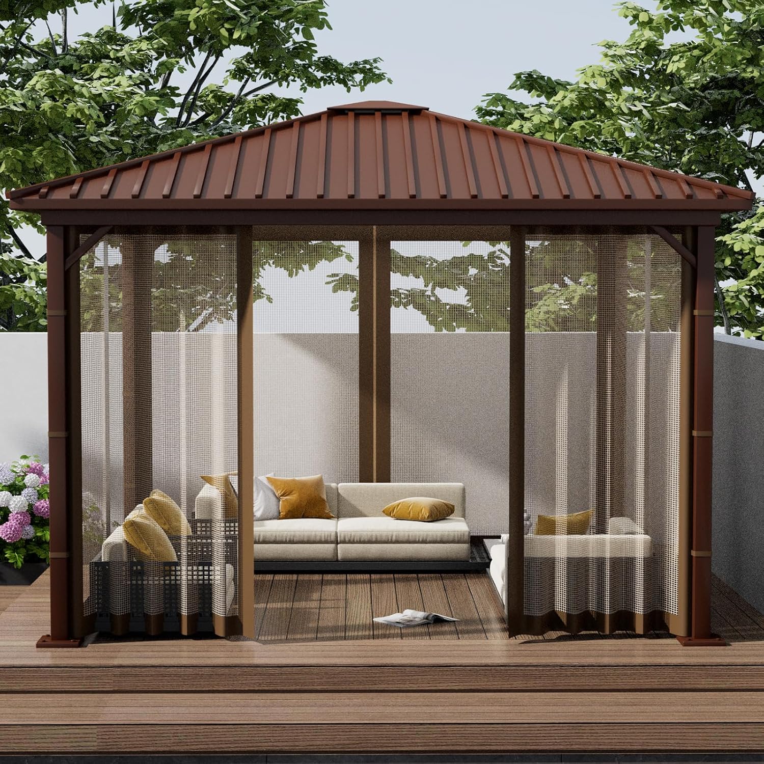 Gazebo Replacement Netting Screen for 10 x 10 ft Canopy