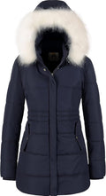 Women's Winter Puffer Coat Long Waterproof Snow Parka - Warm, Packable