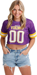 Women's NFL Mesh Crop Jersey Top - Game Day Comfort