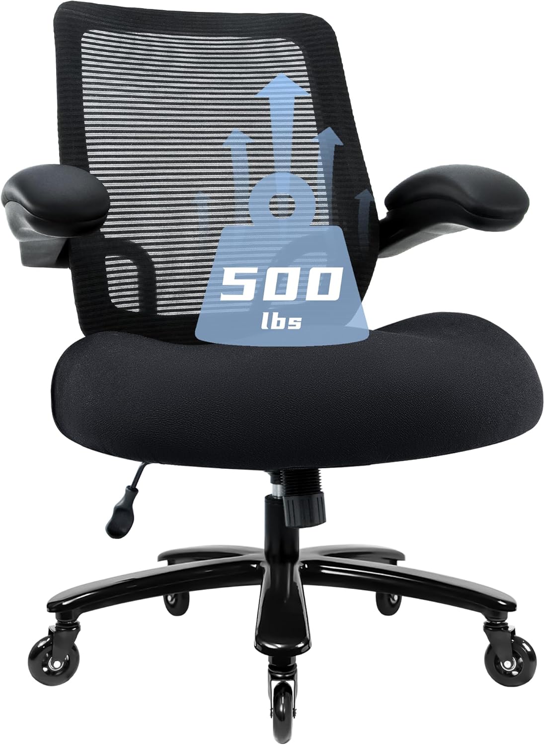 500lbs Big & Tall Mesh Office Chair - Ergonomic, Heavy Duty - Comfort & Support