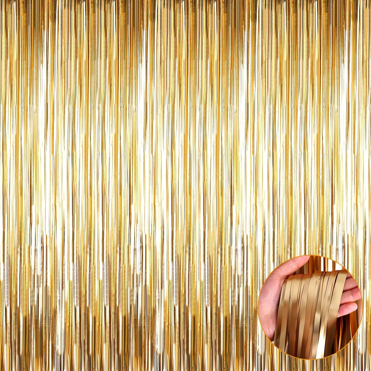 Champagne Gold Foil Curtains: Sparkle Your Halloween!