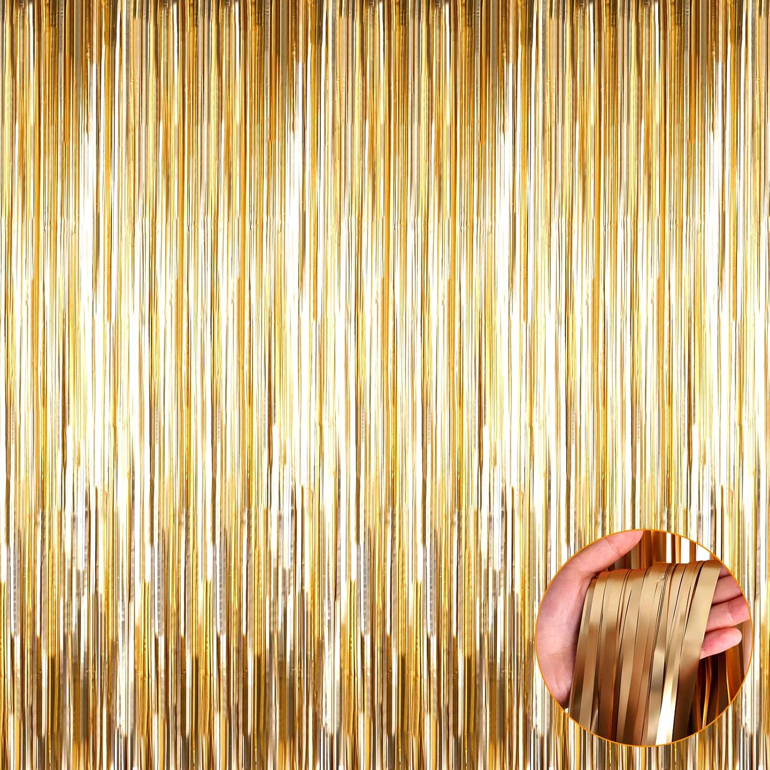 Champagne Gold Foil Curtains: Sparkle Your Halloween!