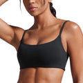 Butterbreeze Scoop Neck Sports Bras for Women - Spaghetti Straps Light