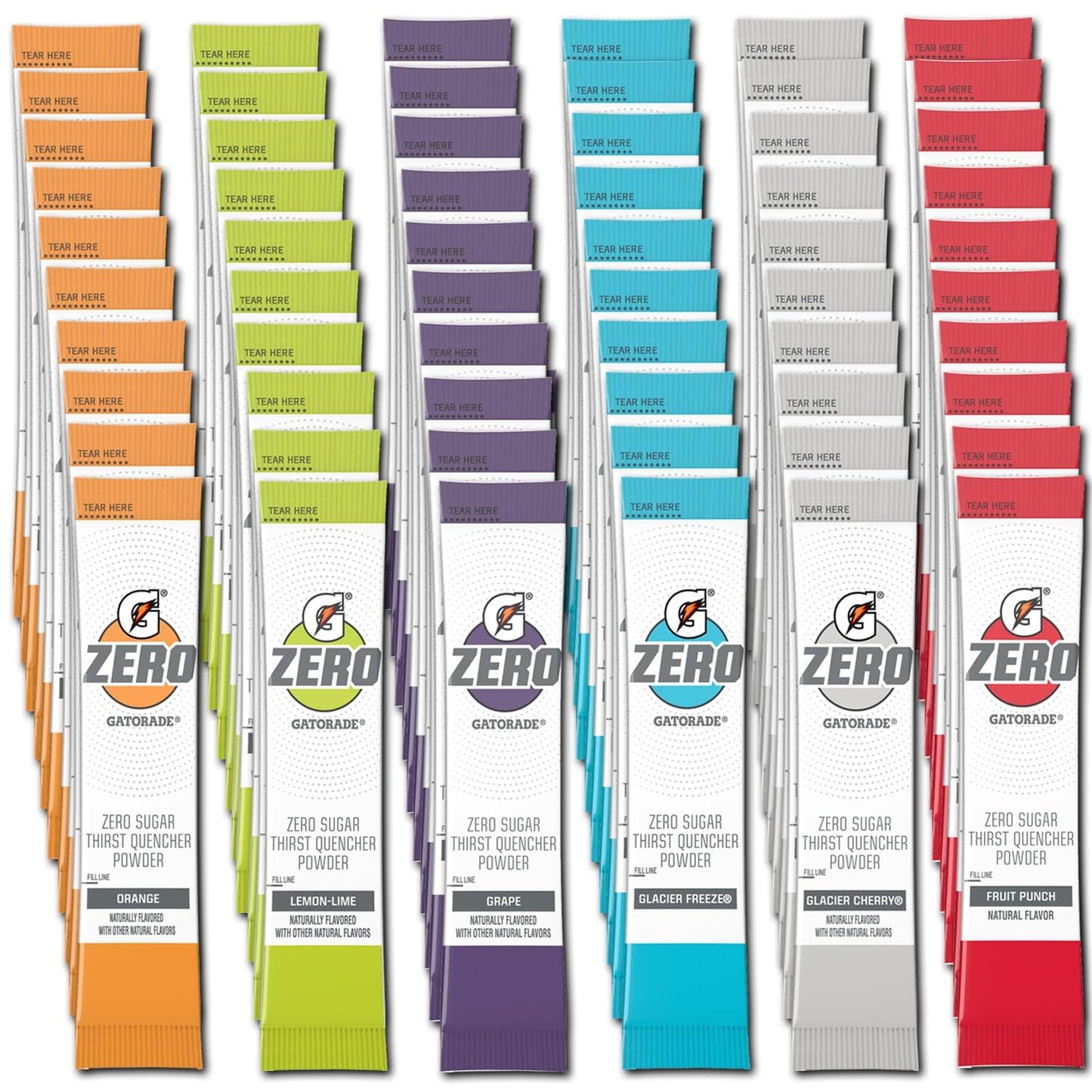 Gatorade G Zero Powder Packets - 60 Variety Flavors for Hydration