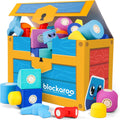 Blockaroo Magnetic Foam Bath Building Blocks - 50-Piece Trunk Set