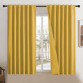 Full Black Out Curtains 72 in Long 2 Panels - Heavy Blackout Linen