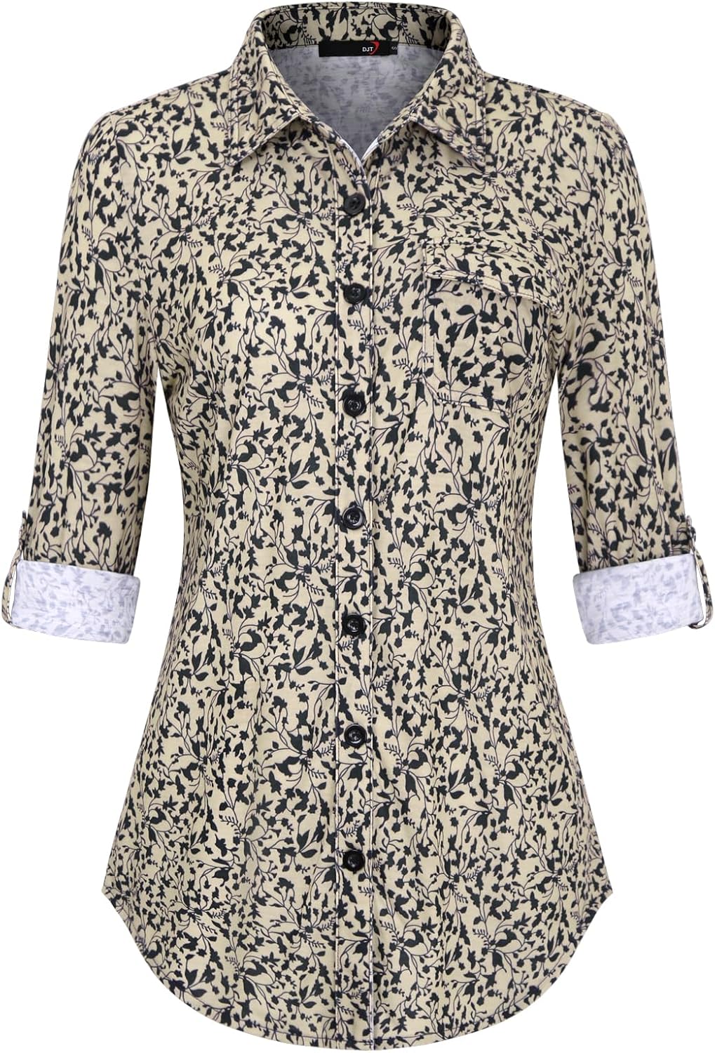 DJT Womens Soft Knitted Shirts for Casual and Work Wear