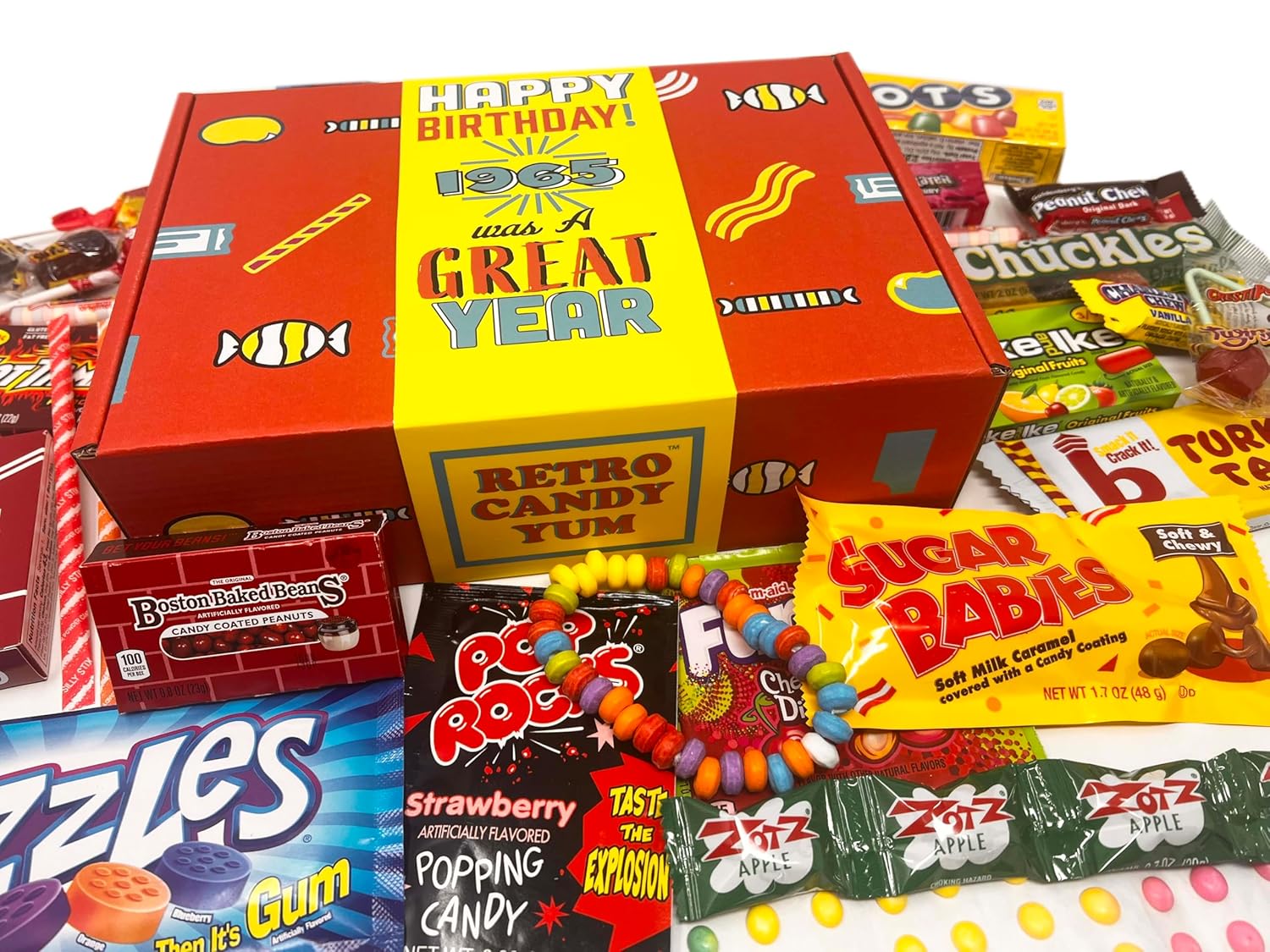 1965 Gift Box Nostalgic Retro Candy Mix for 60th Birthday
