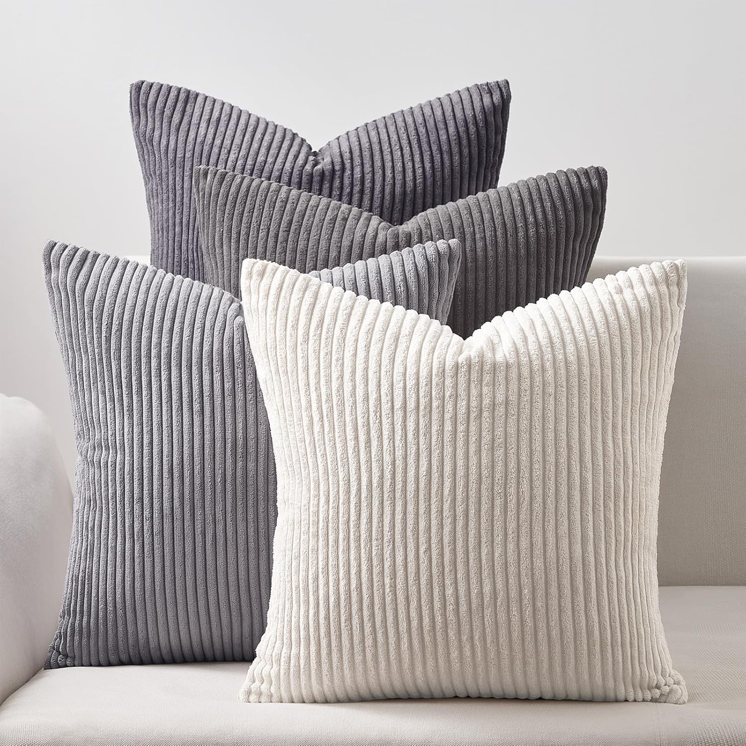 Topfinel Decorative Throw Pillow Covers Set of 4 Soft Velvet