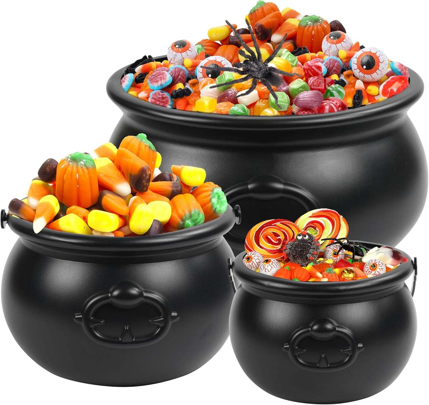 3 in 1 Halloween Large Witches Cauldron Kettles for Parties