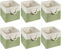 11 x 11 in Cube Storage Bins 6-Pack - Foldable Fabric Organizers
