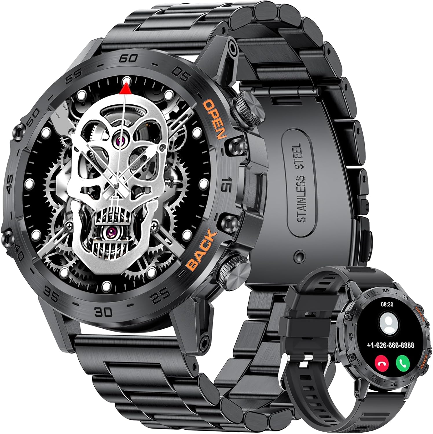 SUNKTA Military Smartwatch: Answer Calls, 100 Sports Modes, 5ATM Waterproof