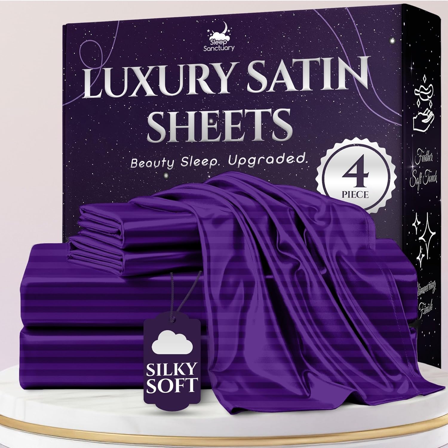 Satin Sheets Queen Size Set for Luxurious Sleep Experience