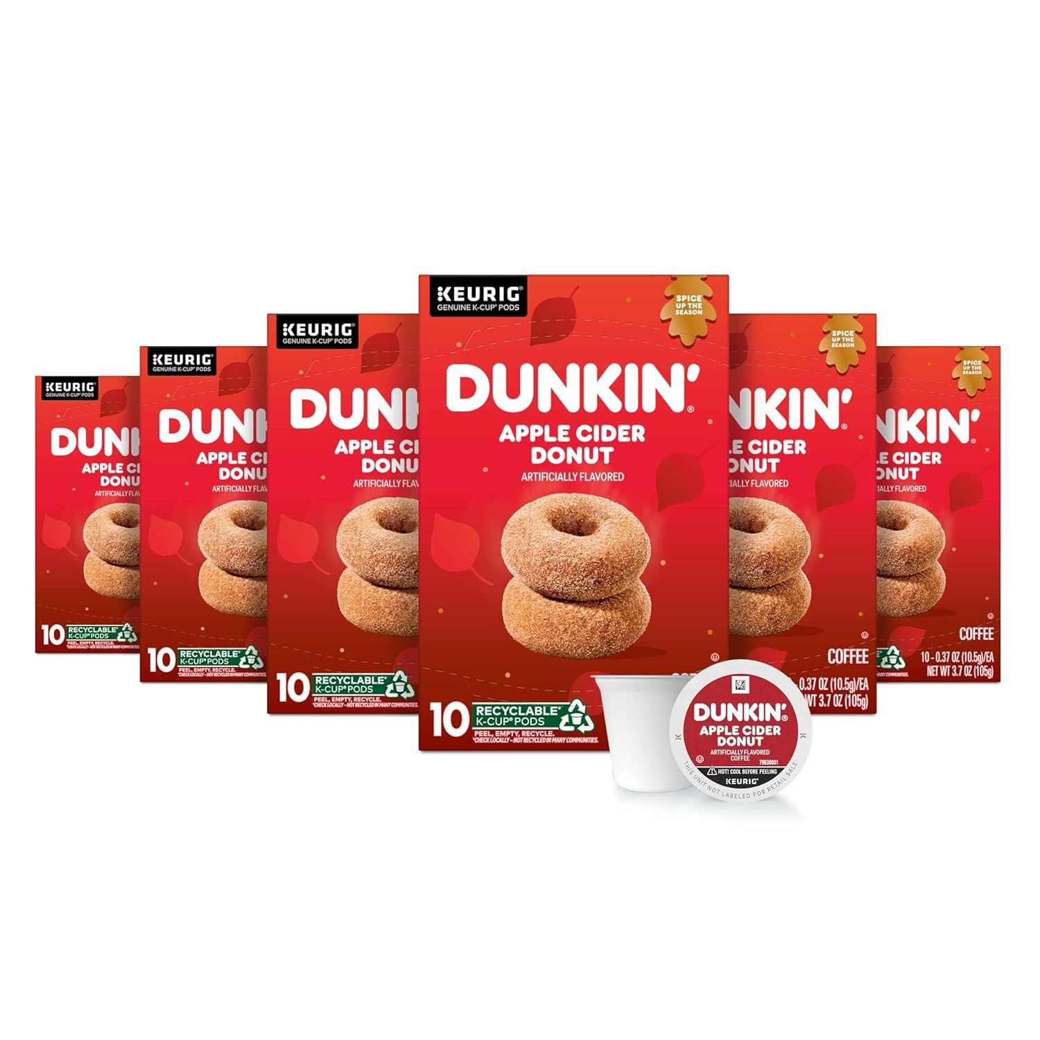 Dunkin Apple Cider Donut Coffee K-Cup Pods for Fall Flavor
