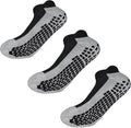 SkiBeaut Men Grips Socks Ankle Non Slip Cushion Socks - Stable Grip