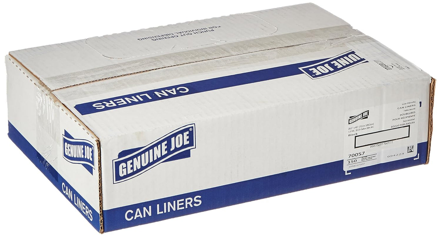 Genuine Joe Low Density Can Liners for Slim Jim Receptacles