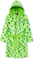 Minecraft Bath Robe for Boys Hooded Fleece Robe Cozy Loungewear