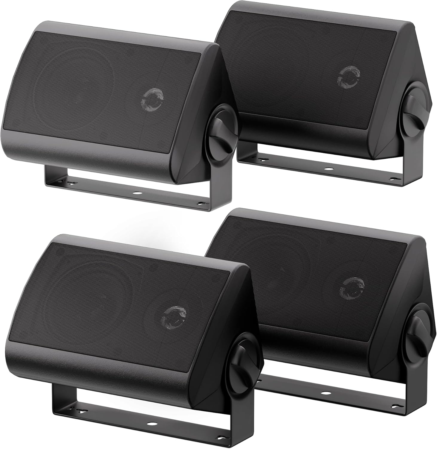 Outdoor Wall Speakers 4 2-Way 400W, All-Weather, Patio Pair