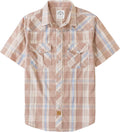 Dubinik Western Short Sleeve Plaid Pearl Snap Shirt (Style NGY9)