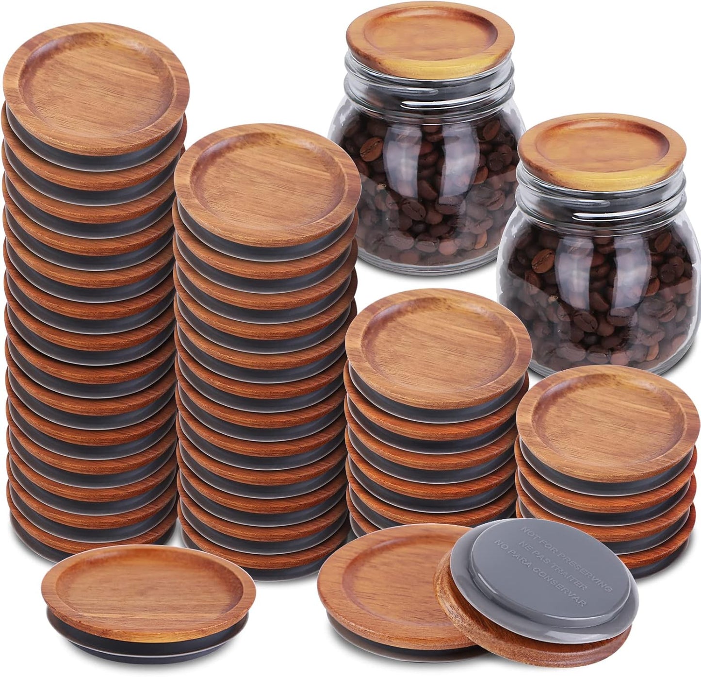 36 Pack Regular Mouth Mason Jar Lids for Airtight Storage