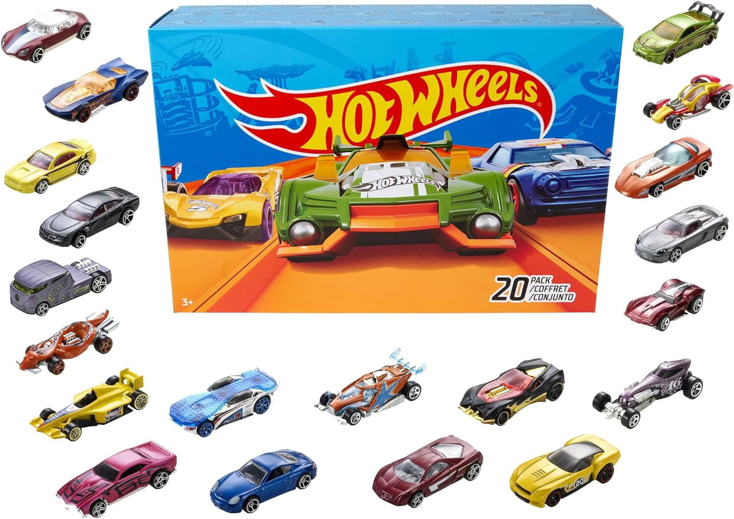 Hot Wheels 20-Pack: Collectible 1:64 Scale Cars & Trucks
