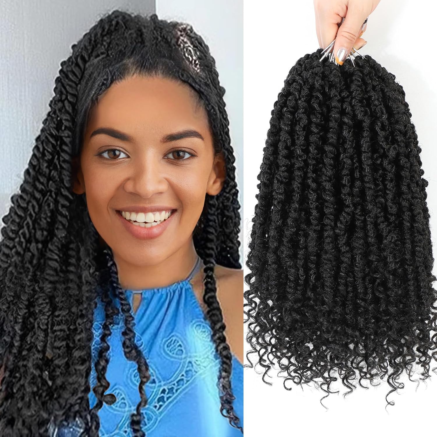 Passion Twist Crochet Hair Pre-Twisted 18 inch for Black Women