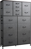 Tall Console Table with 16 Fabric Drawers by GALAXHERO