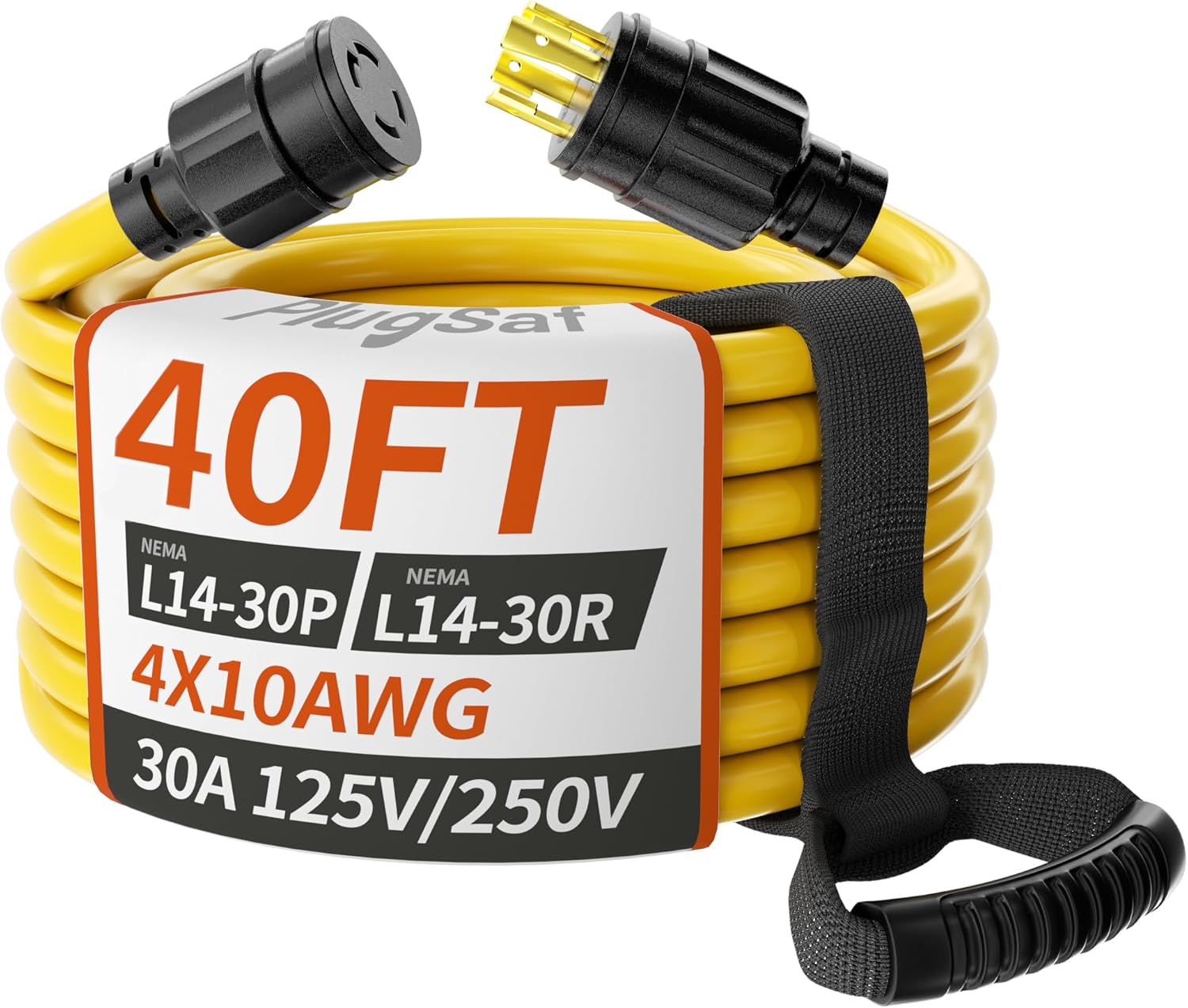40FT 30 Amp Generator Extension Cord for Heavy Duty Use