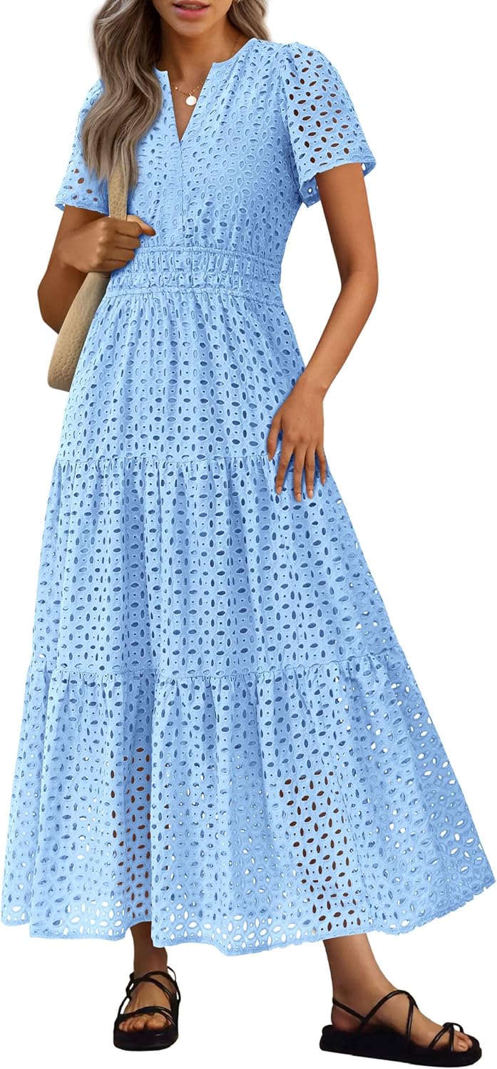 PRETTYGARDEN Womens Summer Maxi Dress for Beach Vacations